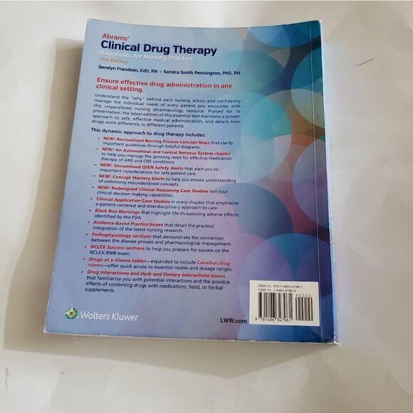 Abrams' Clinical Drug Therapy 11th Edition - Picture 2 of 7